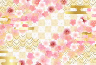 Japon Desenli Nişan Arkaplanı