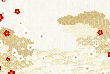 Japon Desenli Nişan Arkaplanı