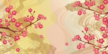 Japon Desenli Nişan Arkaplanı