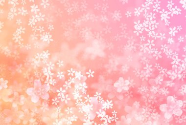 Kiraz çiçekleri Japon desenli bahar arkaplanı