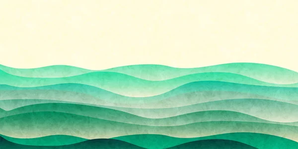 新緑の和紙水彩画背景 — ストックベクタ