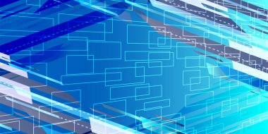 Mavi Japon Desen Teknolojisi Arkaplanı