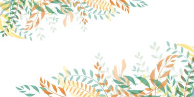 Taze yeşil yaprakları manzara arka plan