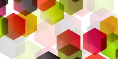 Renkli Altıgen Geometrik Arkaplan