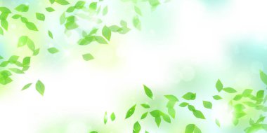 Taze yeşil yaprakları manzara arka plan