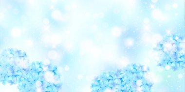 Ortanca yağmurlu mevsimlik çiçek arkaplanı