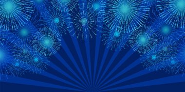 Havai fişekler yaz festivali arka planı