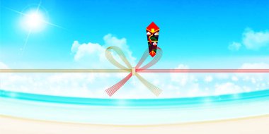 Deniz yazı gökyüzü manzarası arka planı