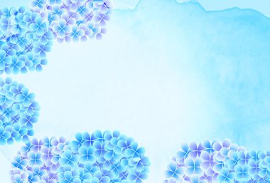 Ortanca yağmurlu mevsimlik çiçek arkaplanı