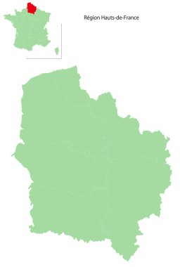 Fransa Haritası Yeşil Bölge Simgesi