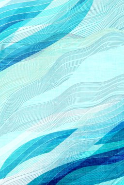 Mavi Japon Desen Dalga Arkaplanı