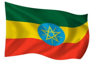 Etiyopya ülke bayrağı dünya simgesi