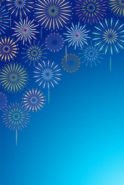 Havai fişekler yaz festivali arka planı