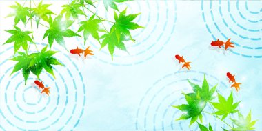 Japon balığı sıcak akçaağaç arka planı