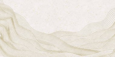 Japon Desenli Bej Dalga Arkaplanı