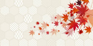 Japon şablonu sonbahar arkaplanı