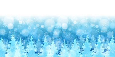 Karlı Noel kış ışığı arka planı