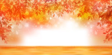 Sonbahar, sonbahar manzarası arka planından ayrılıyor