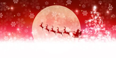 Kar Noel kışı Noel Baba arka planı