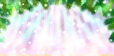 snow Christmas winter fir tree background