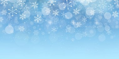 Karlı Noel kış ışığı arka planı