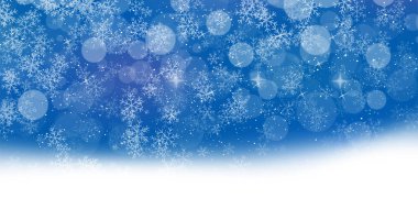 Karlı Noel kış ışığı arka planı