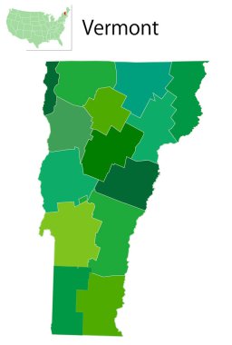 Vermont Birleşik Devletleri Harita Simgeleri