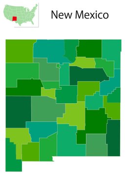 New Mexico ABD Harita Simgeleri