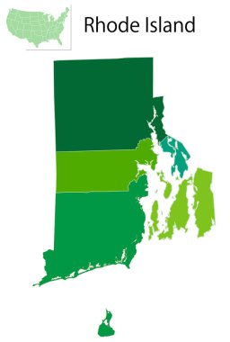 Rhode Island ABD Harita Simgeleri