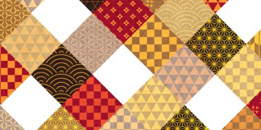 Altın desenli Japon Nişan Arkaplanı