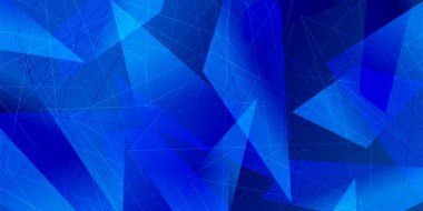 Mavi Geometri Teknolojisi Deseni Arkaplanı