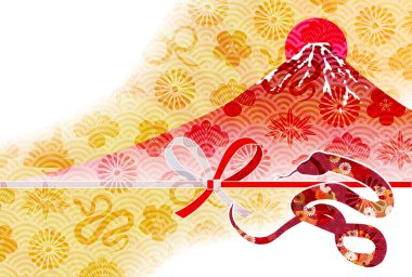 Yılan Yılbaşı Kartı Doğulu Zodyak Arkaplanı