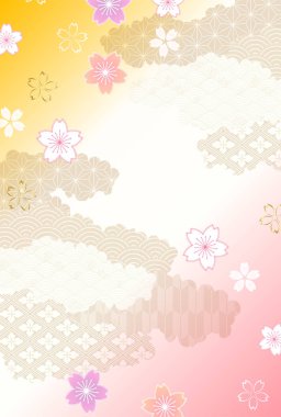 Japon Kalıplı Kiraz Çiçekleri Nişan Arkaplanı