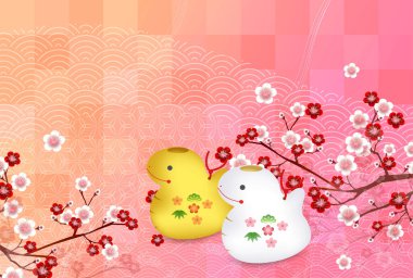 Yılan Yılbaşı Kartı Doğulu Zodyak Arkaplanı