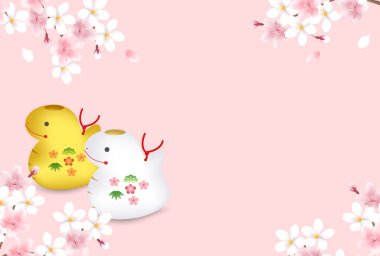 Yılan Yılbaşı Kartı Doğulu Zodyak Arkaplanı