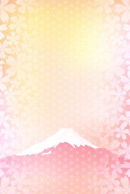 Japon Şablonu Sakura Fuji Nişan Arkaplanı