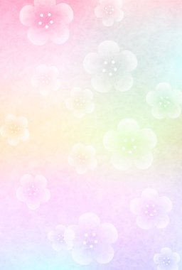 Japon Desenli Ume Nişan Arkaplanı