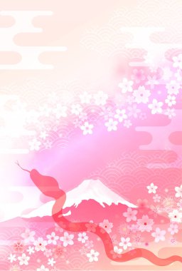 Yılan Yılbaşı Kartı Doğulu Zodyak Arkaplanı