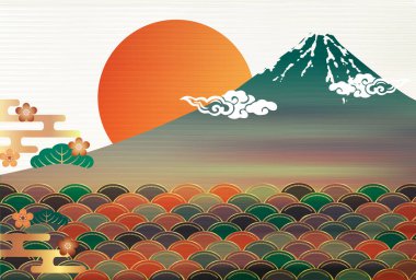 Japon Şablonu: Fuji Arkaplanı