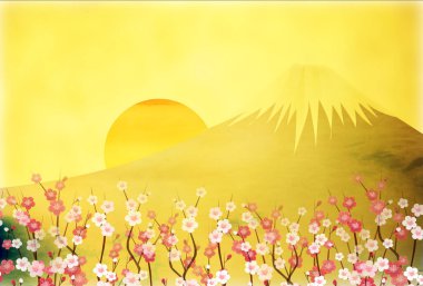 Japon Şablonu: Fuji Arkaplanı