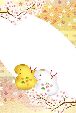 Yılan Yılbaşı Kartı Doğulu Zodyak Arkaplanı