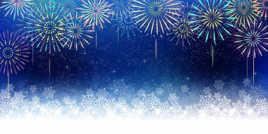 Karlı Noel kış ışığı arka planı