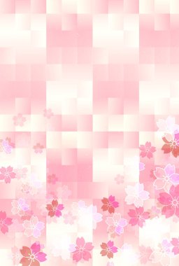 Japon Kalıplı Kiraz Çiçekleri Arkaplanı