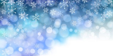 Karlı Noel kış ışığı arka planı