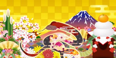 Yılan Yeni Yıl kartı Yeni Yıl Satışı Arkaplanı