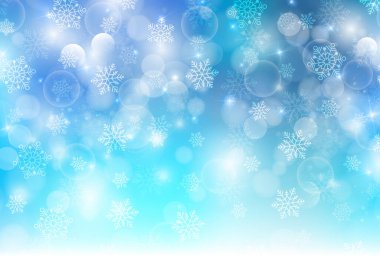 Karlı Noel kış ışığı arka planı