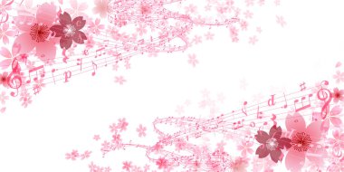 Japon Kalıplı Kiraz Çiçekleri Arkaplanı