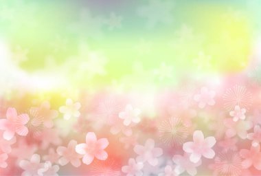 Japon Kalıplı Kiraz Çiçekleri Arkaplanı