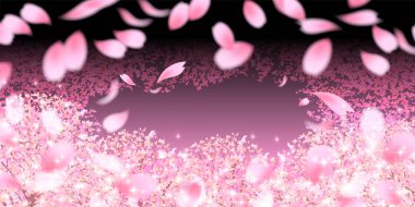 Japon Kalıplı Kiraz Çiçekleri Arkaplanı