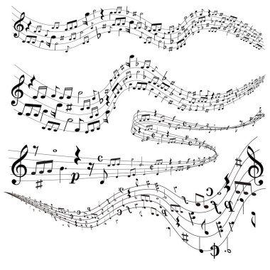 nota kağıdı müzik siyah simgesi
